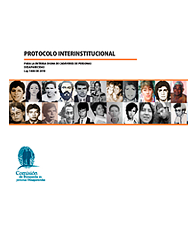 Cover of Protocolo Interinstitucional para la entrega digna de cadáveres de Personas Desaprecidas